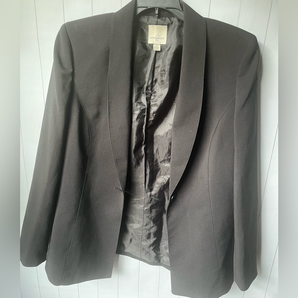 Anne Klein Black Suit Jacket Blazer EUC